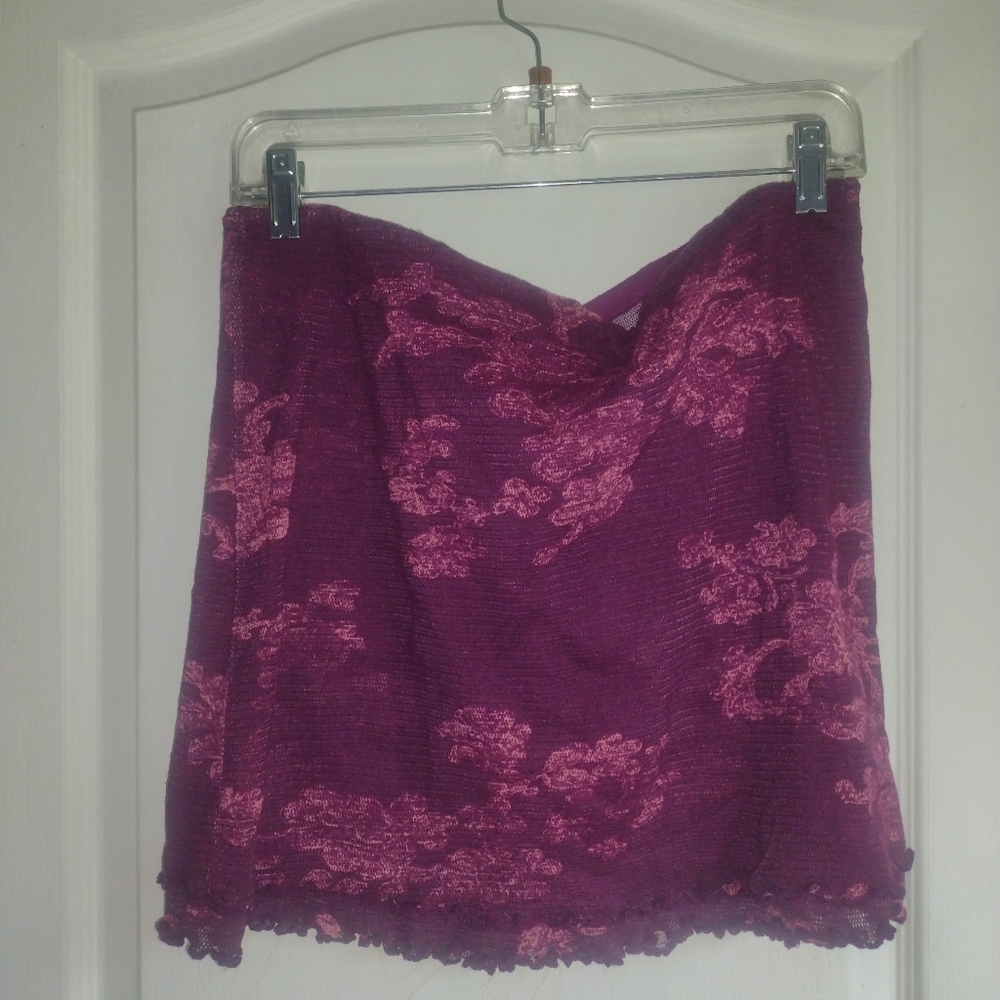 New Free People Floral Mini Skirt
